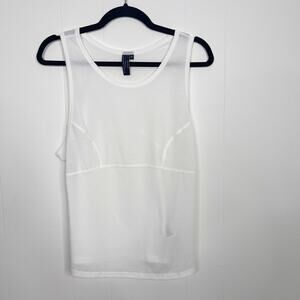 New Halle Berry x Sweaty Betty Frankie Tank in Lily White XLarge XL Crew Neck